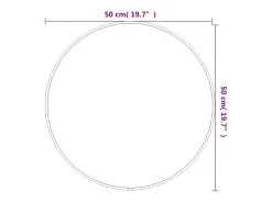 Espejo de pared plateado Ø 50 cm Redondo