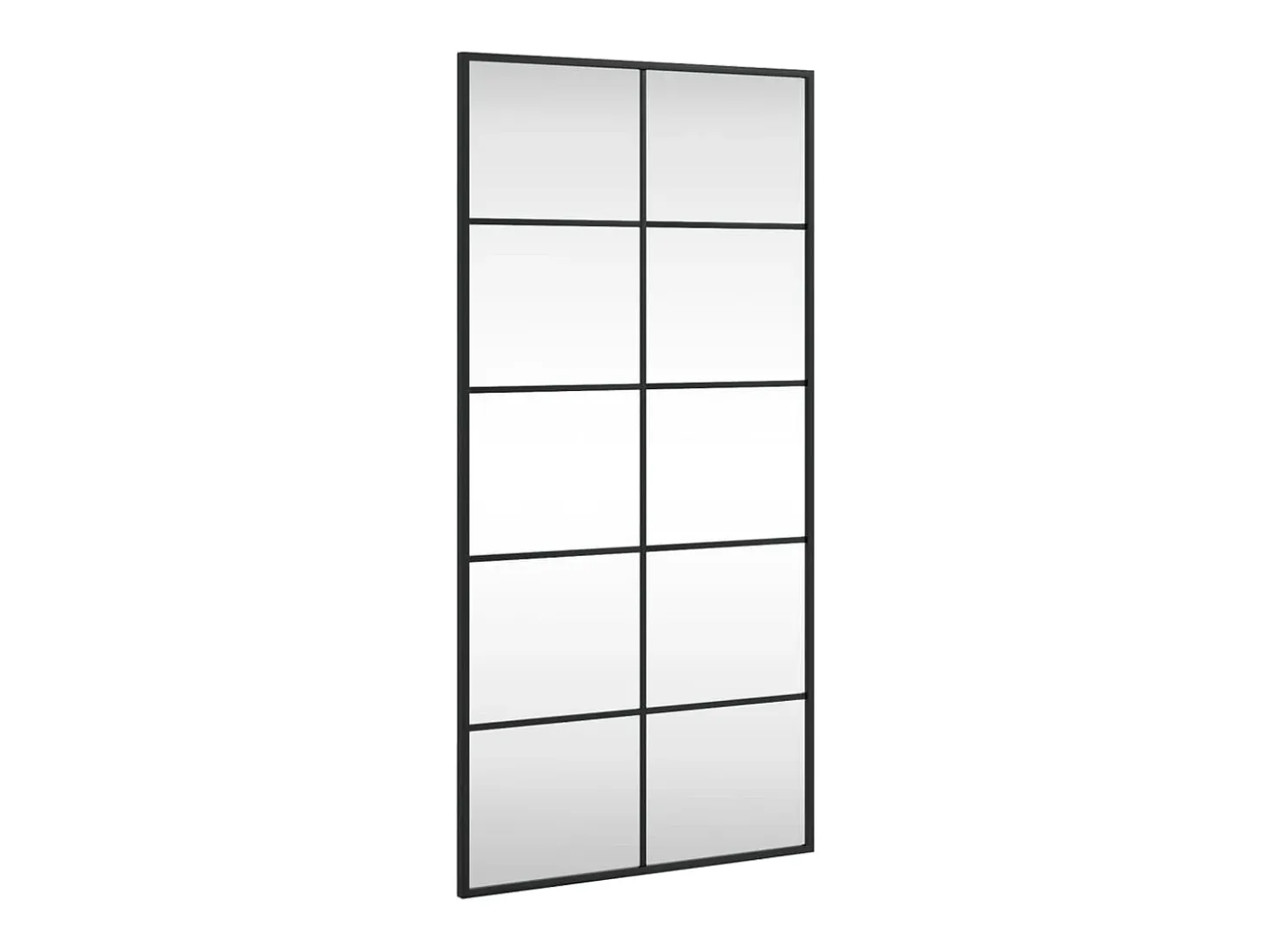 Espejo de pared rectangular de hierro negro 50x100 cm ES942146