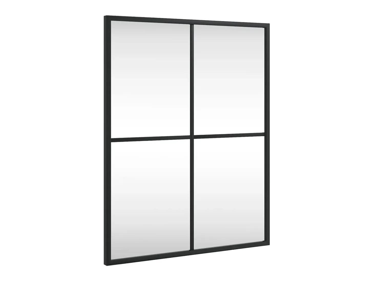 Espejo de pared rectangular de hierro negro 40x50 cm ES694874