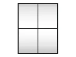 Espejo de pared rectangular de hierro negro 40x50 cm ES694874