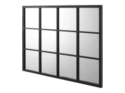 Espejo de pared rectangular 90 x 60 cm negro mate 03_0007900