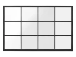 Espejo de pared rectangular 90 x 60 cm negro mate 03_0007900