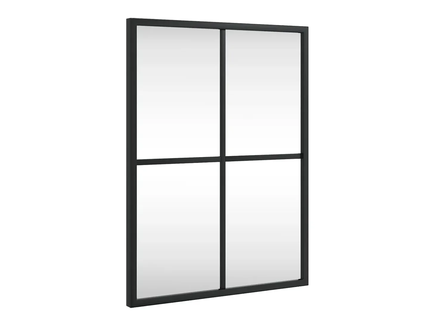 Espejo de pared rectangular de hierro negro 30x40 cm ES649328