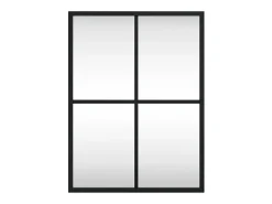 Espejo de pared rectangular de hierro negro 30x40 cm ES649328