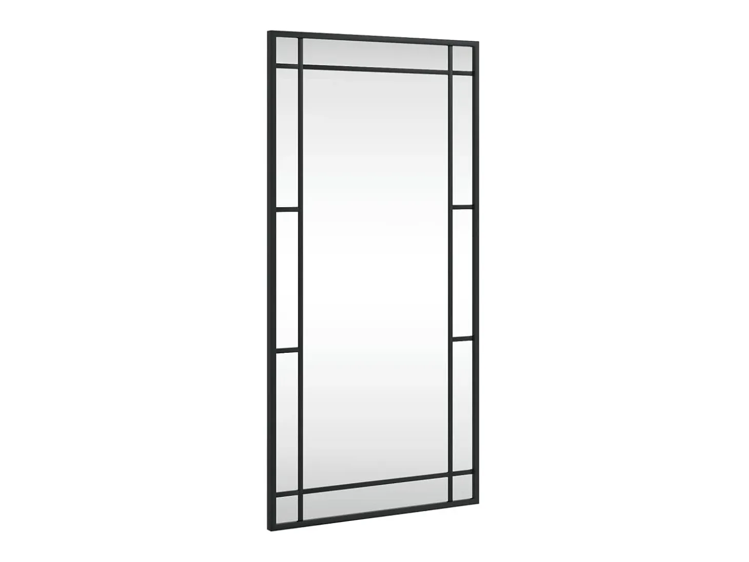 Espejo de pared rectangular de hierro negro 40x80 cm ES214271