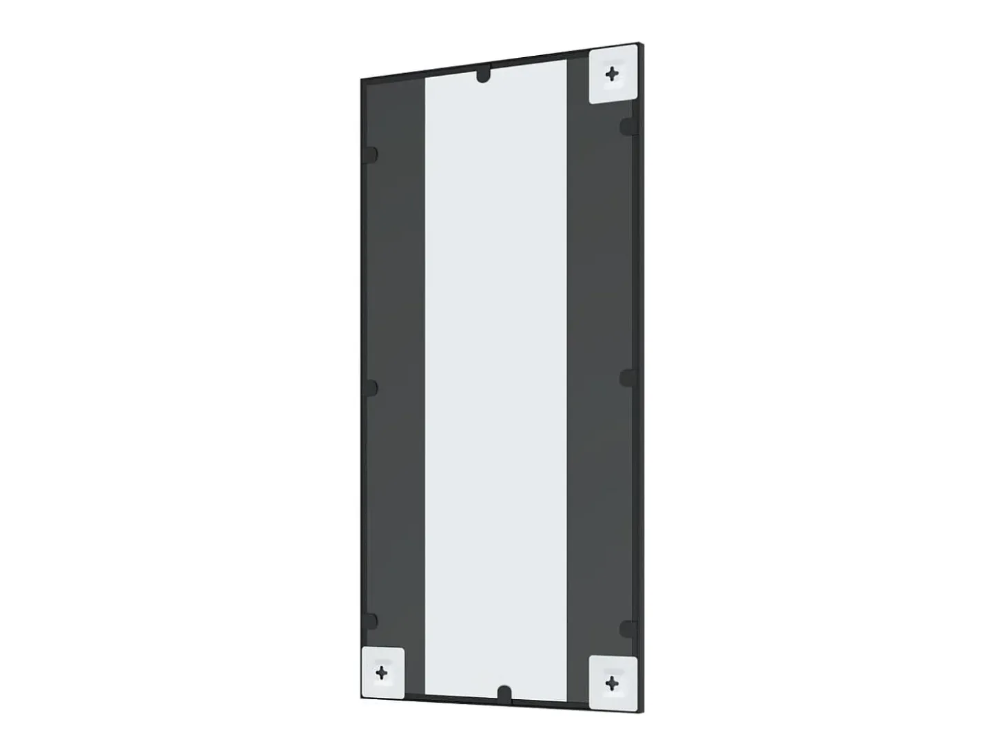 Espejo de pared rectangular de hierro negro 40x80 cm ES214271