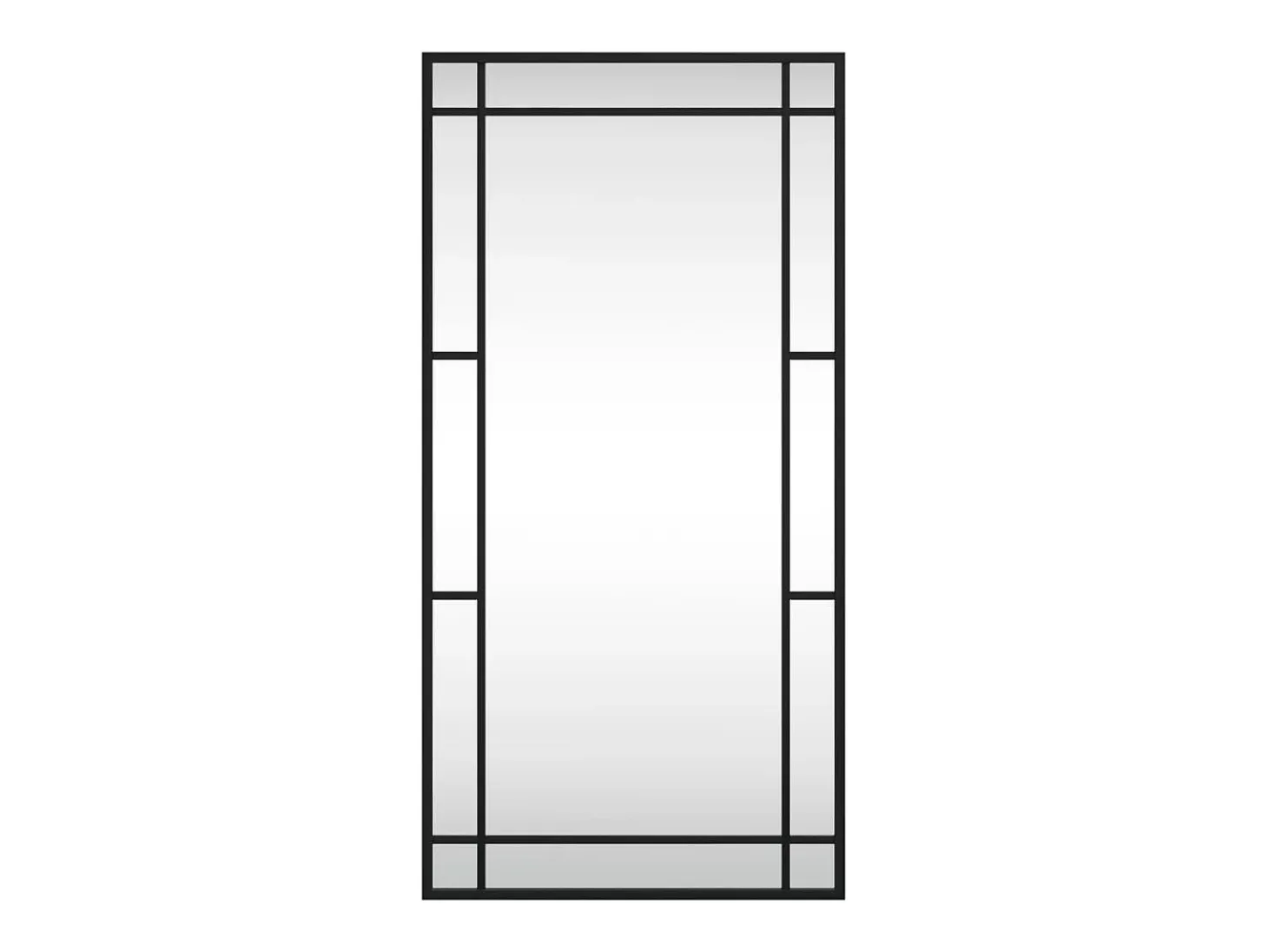 Espejo de pared rectangular de hierro negro 40x80 cm ES214271