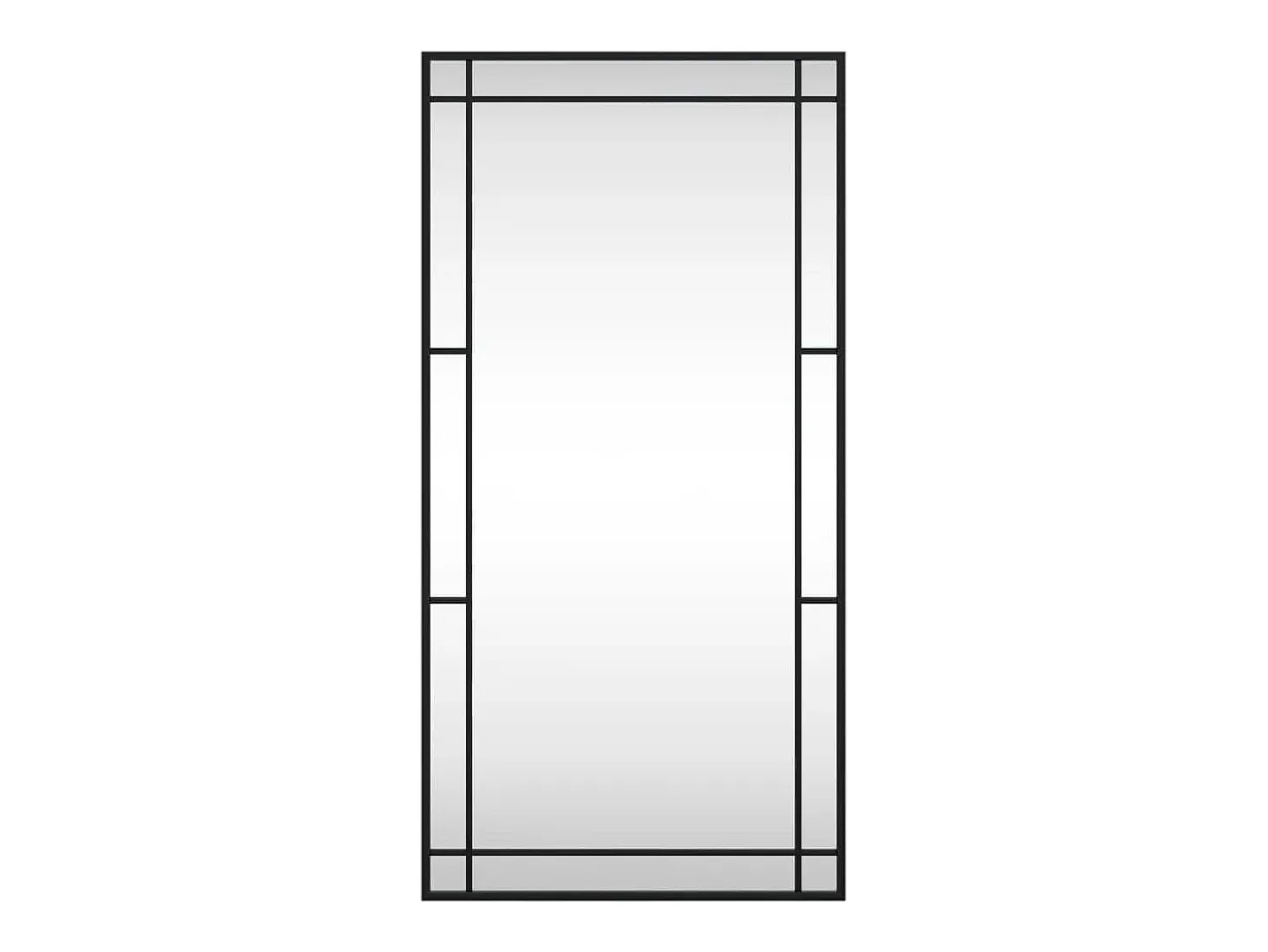 Espejo de pared rectangular de hierro negro 50x100 cm ES135969
