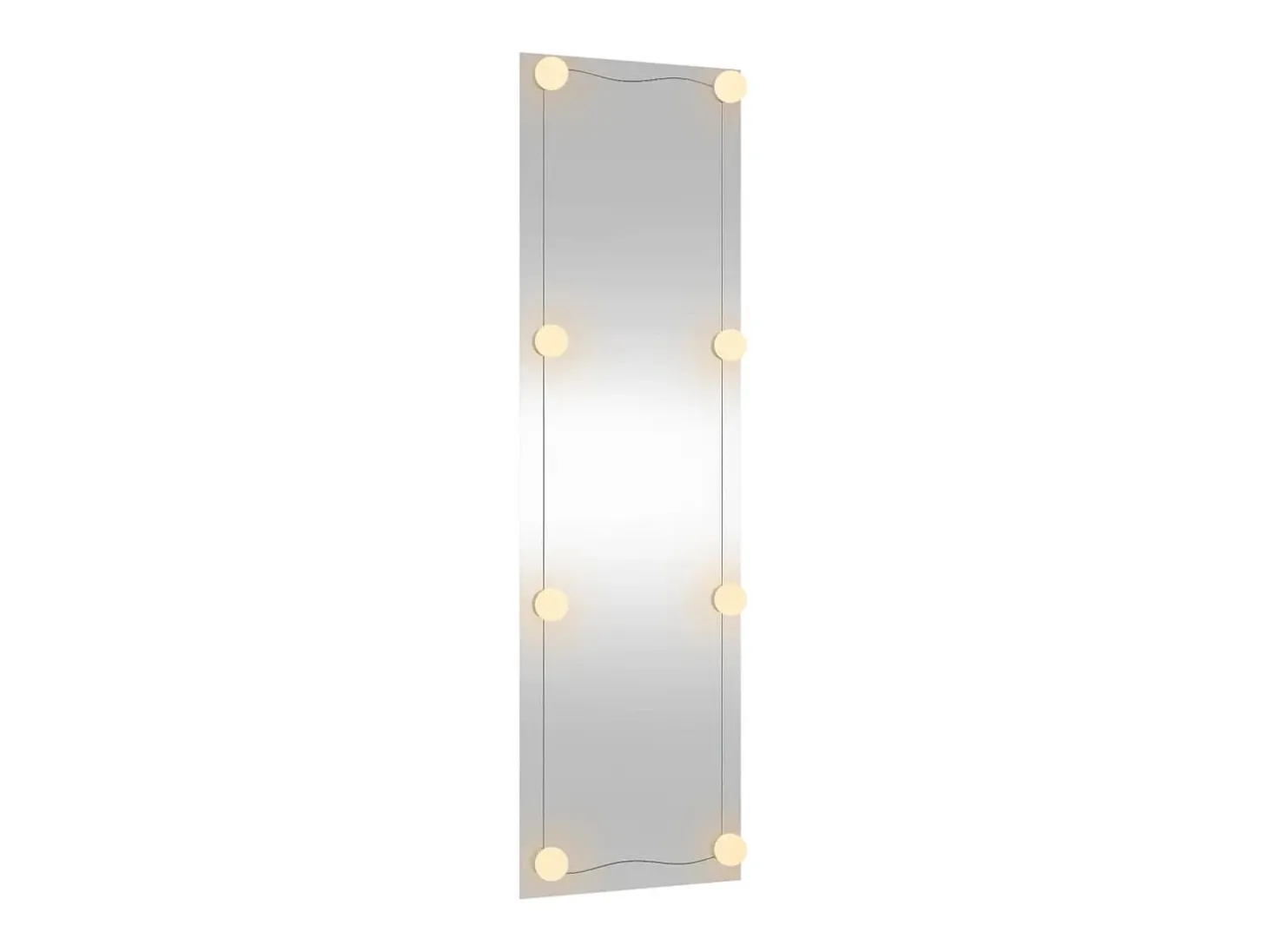 Espejo de pared rectangular con luces LED vidrio 30x100 cm ES866563
