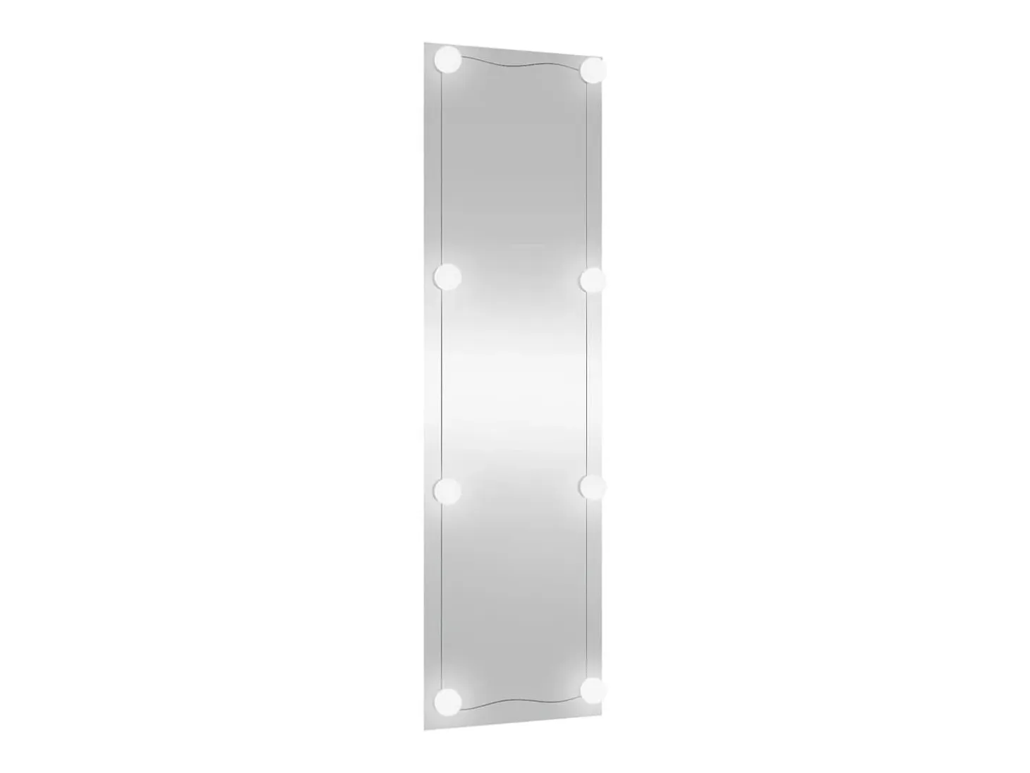 Espejo de pared rectangular con luces LED vidrio 30x100 cm ES866563