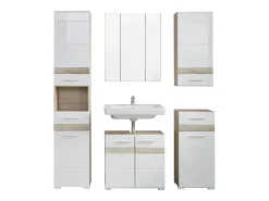 Espejo de pared rectangular Varok roble claro 60 cm