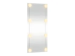 Espejo de pared rectangular con luces LED vidrio 50x100 cm ES802034