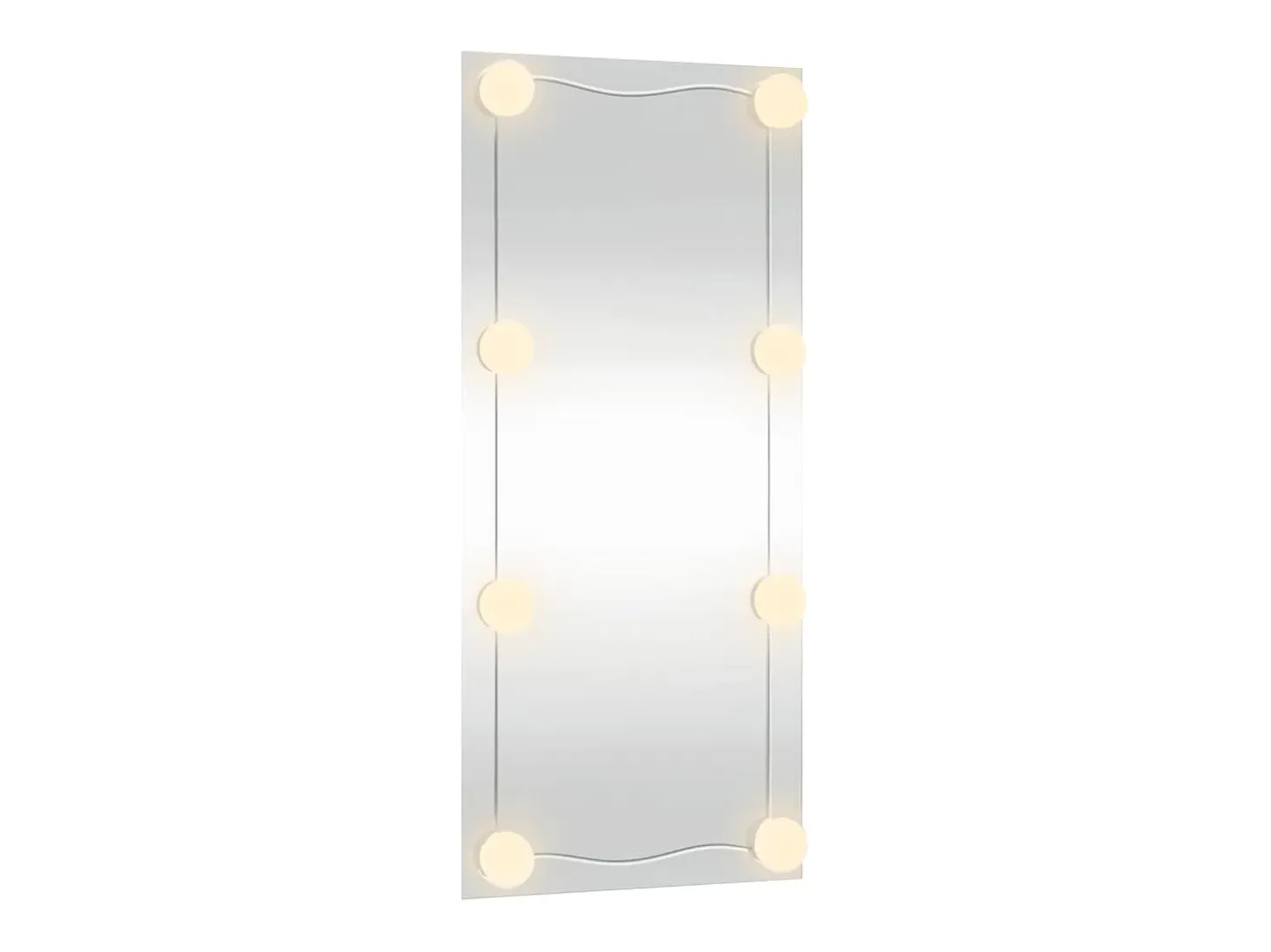 Espejo de pared rectangular con luces LED vidrio 50x100 cm ES802034