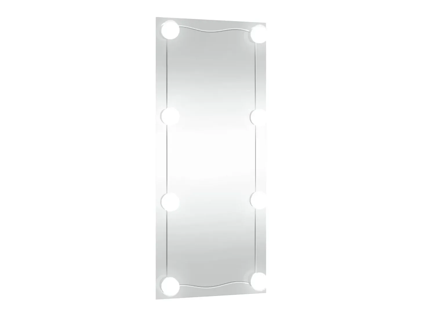 Espejo de pared rectangular con luces LED vidrio 50x100 cm ES802034