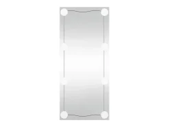 Espejo de pared rectangular con luces LED vidrio 50x100 cm ES802034
