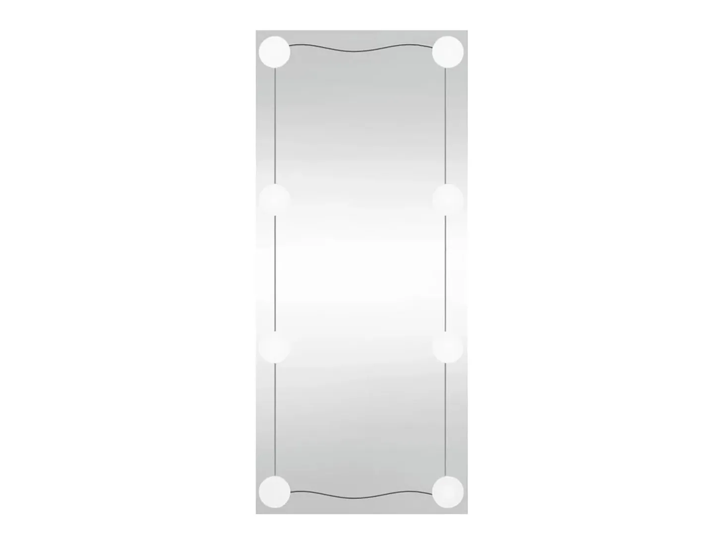 Espejo de pared rectangular con luces LED vidrio 50x100 cm ES802034