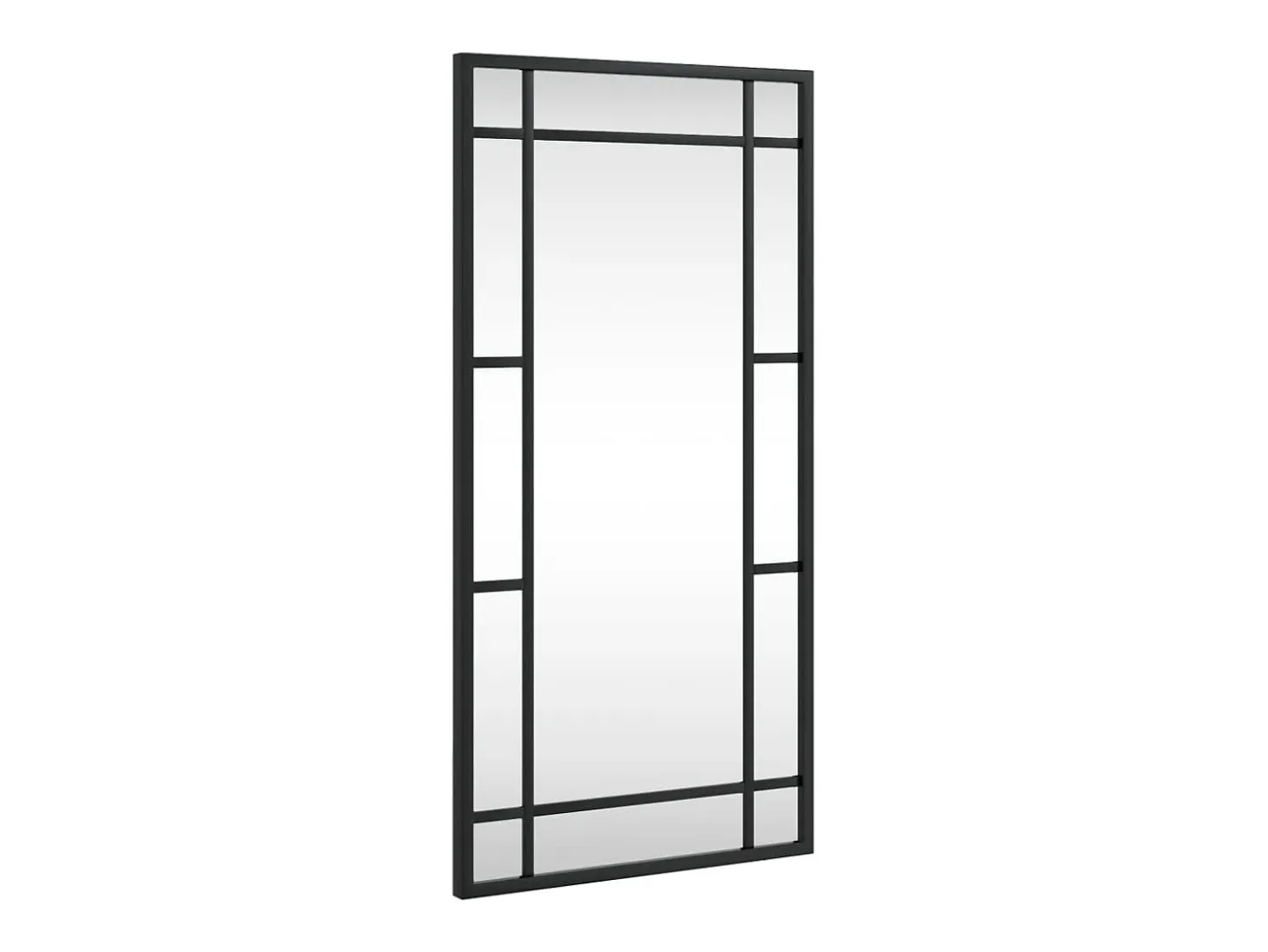 Espejo de pared rectangular de hierro negro 30x60 cm ES121152