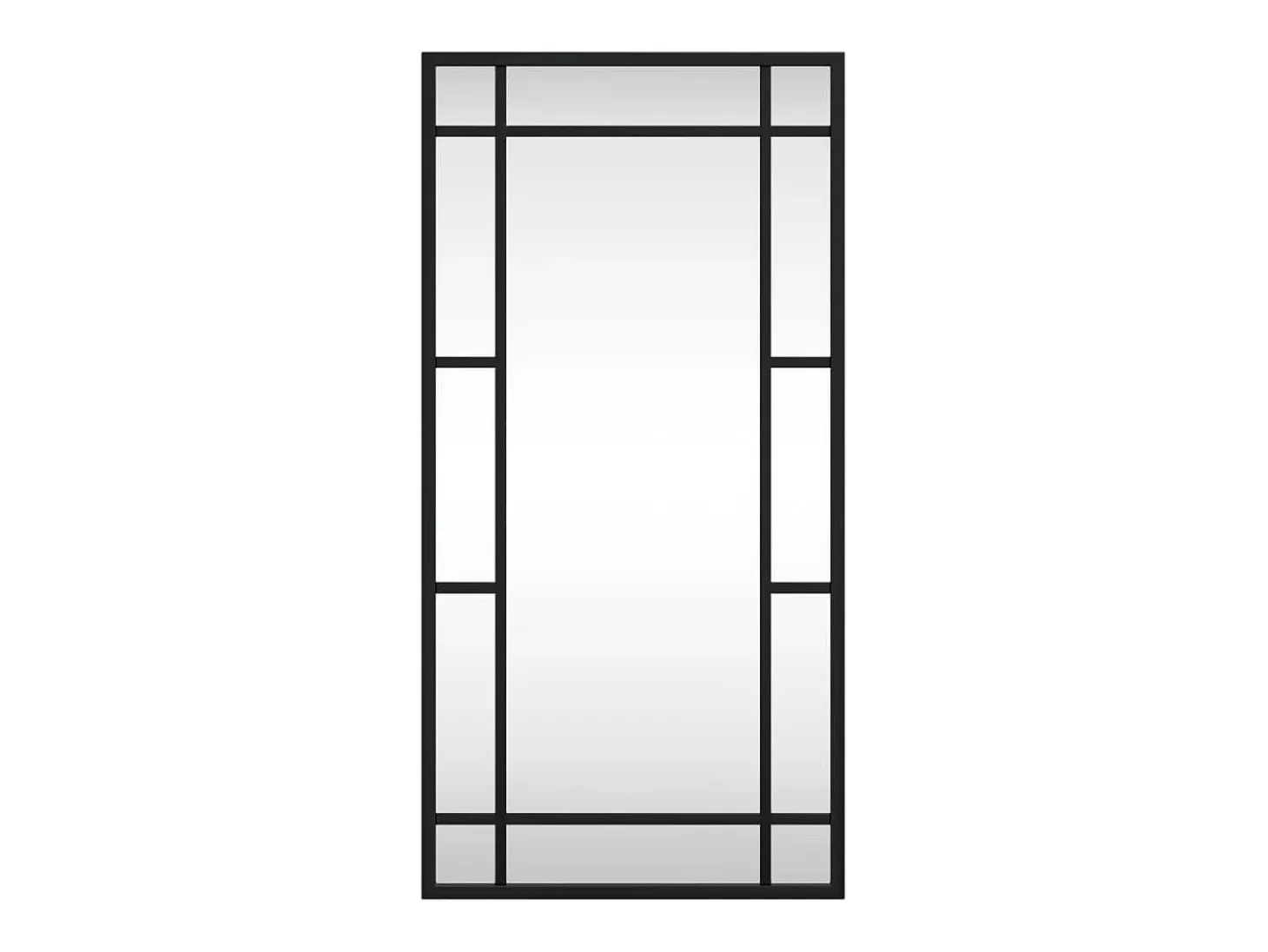 Espejo de pared rectangular de hierro negro 30x60 cm ES121152
