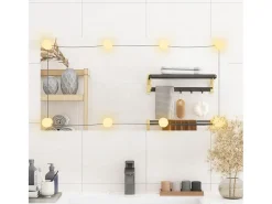 Espejo de pared rectangular con luces LED vidrio 40x80 cm ES868042