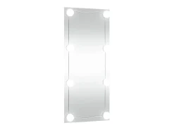 Espejo de pared rectangular con luces LED vidrio 40x80 cm ES868042