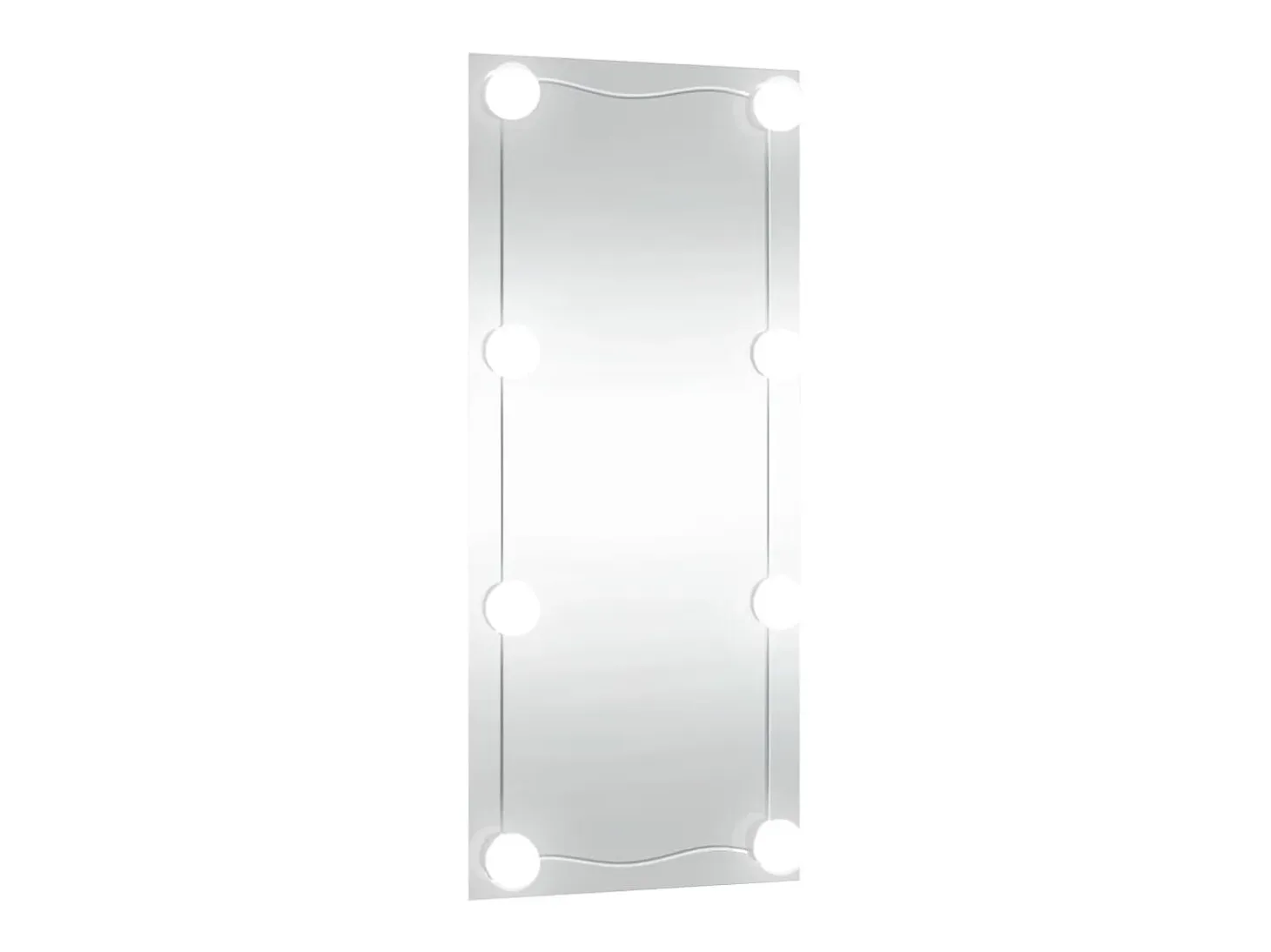 Espejo de pared rectangular con luces LED vidrio 40x80 cm ES868042