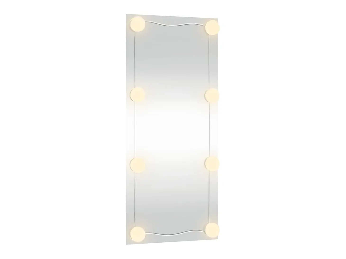 Espejo de pared rectangular con luces LED vidrio 40x80 cm ES868042