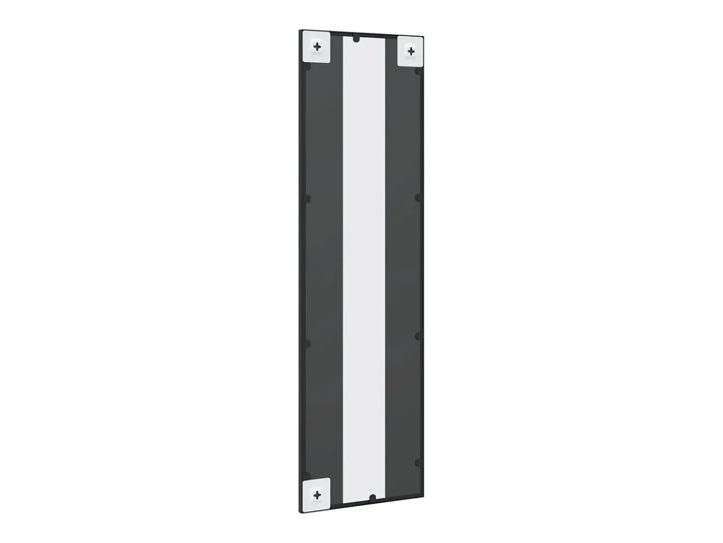 Espejo de pared rectangular de hierro negro 30x100 cm ES795985