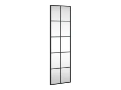 Espejo de pared rectangular de hierro negro 30x100 cm ES795985