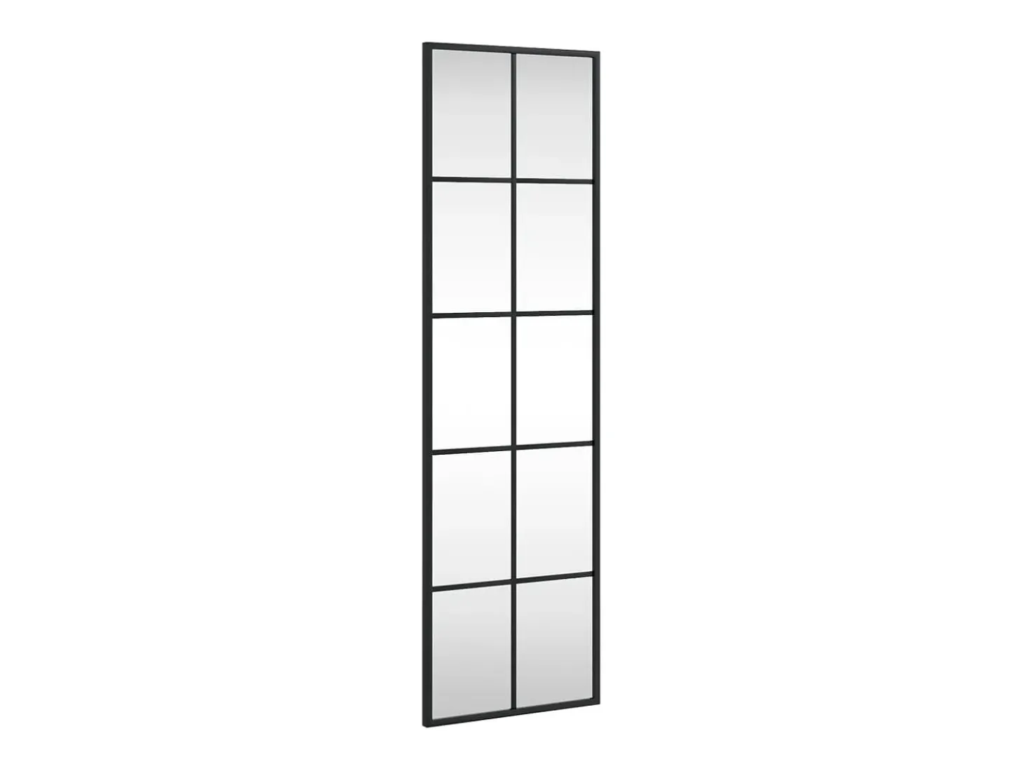 Espejo de pared rectangular de hierro negro 30x100 cm ES795985
