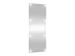 Espejo de pared rectangular con luces LED vidrio 40x100 cm ES462610