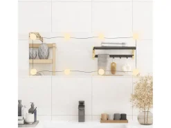 Espejo de pared rectangular con luces LED vidrio 30x80 cm ES898484