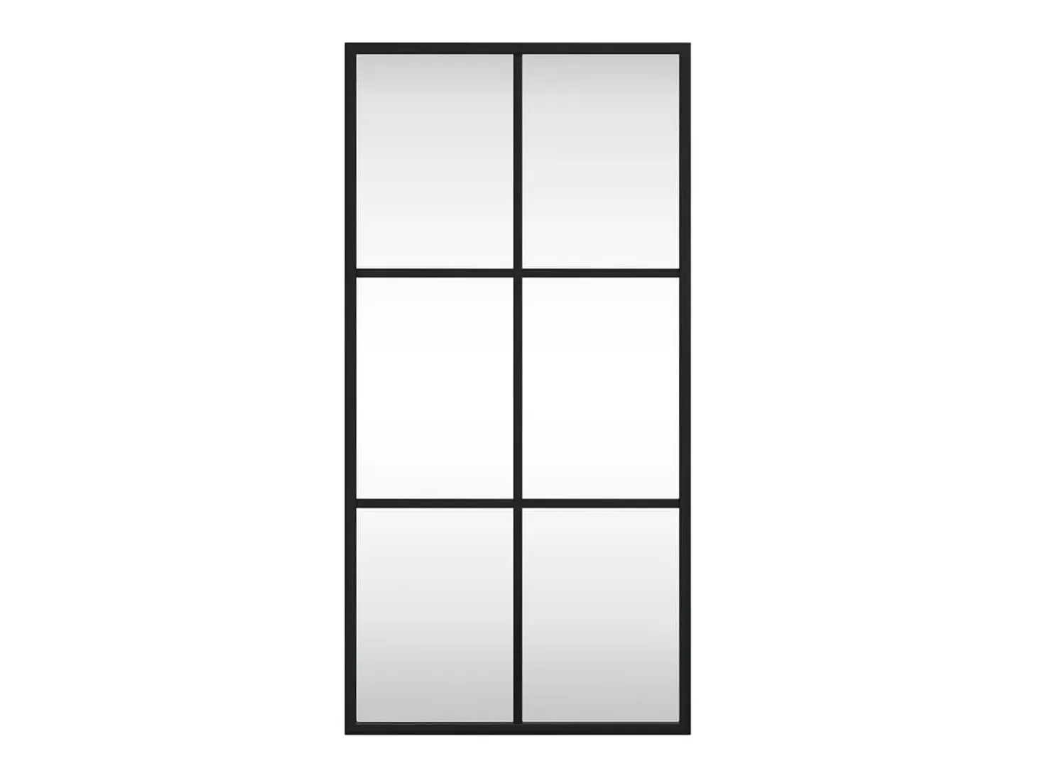 Espejo de pared rectangular de hierro negro 30x60 cm ES799849