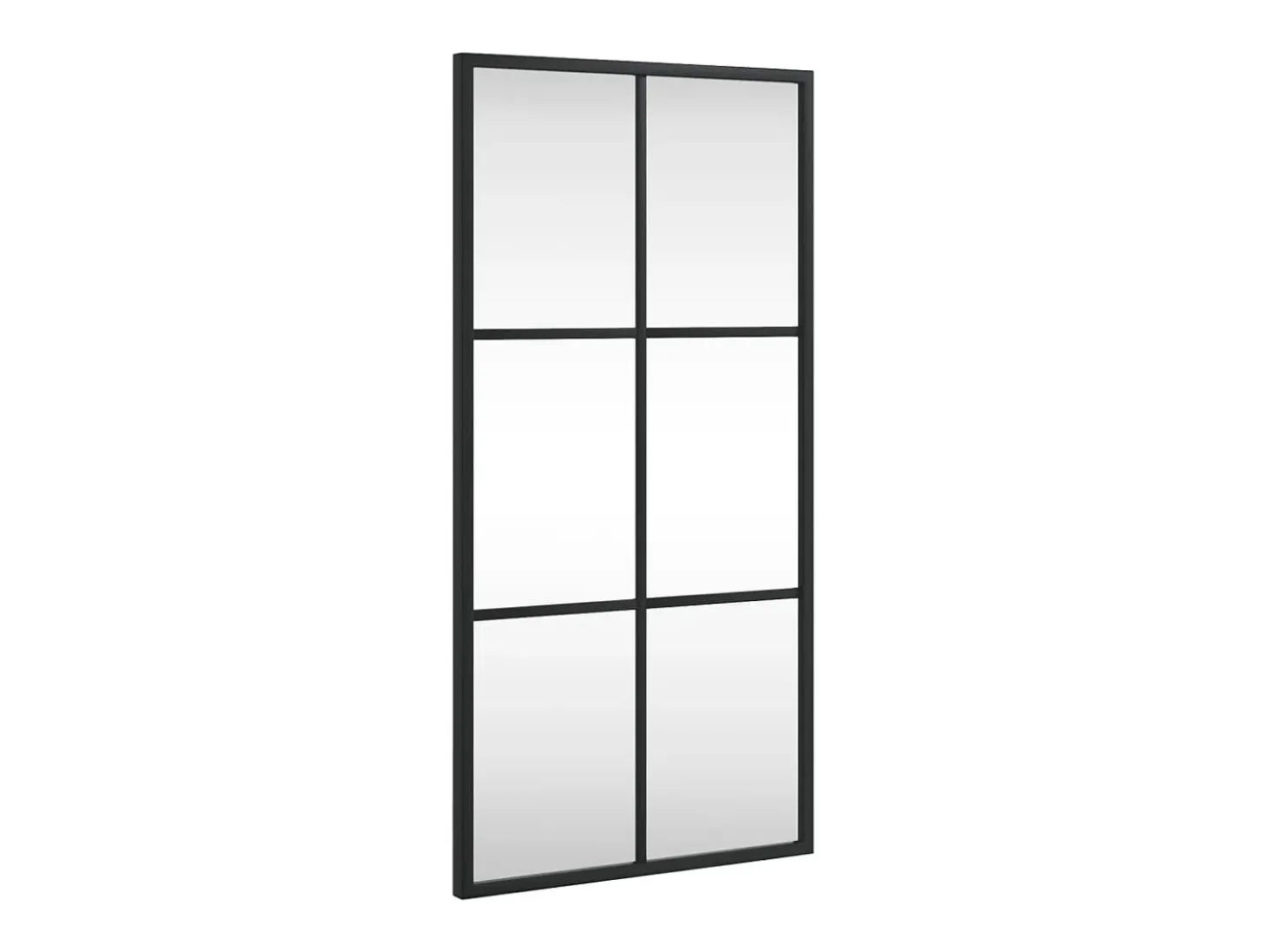 Espejo de pared rectangular de hierro negro 30x60 cm ES799849