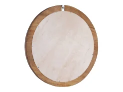 Espejo de pared redondo teca 60 cm ES459282