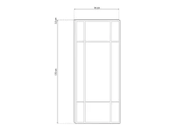 Espejo de pared Square Negro