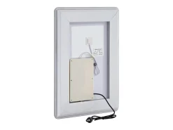 Espejo de Pared SucceBuy, 50 x 70 cm, Espejo de Baño LED, Montaje en Pared, Antiniebla, 3 Colores de Temperatura Ajustables