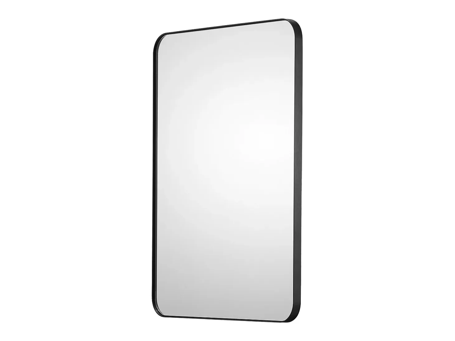 Espejo de Pared SucceBuy, 55,8 X 76,1 cm, Negro, Con Marco de Aleación de Aluminio, Película Antideslizante, Resistente a Rayones para la Casa