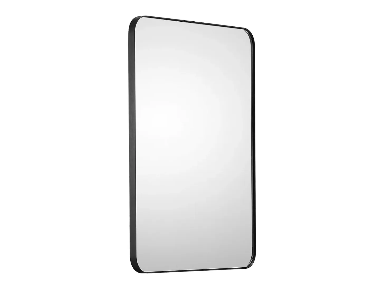 Espejo de Pared SucceBuy, 55,8 X 76,1 cm, Negro, Con Marco de Aleación de Aluminio, Película Antideslizante, Resistente a Rayones para la Casa