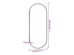 Espejo de pared 45x100 cm Cristal ovalado