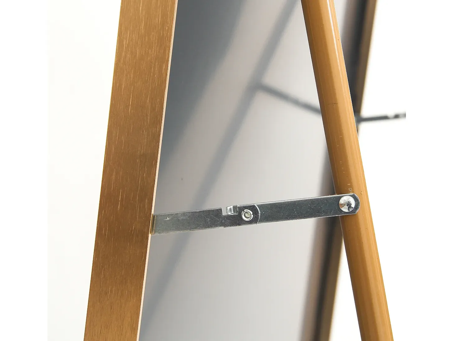Espejo de pie - Marco de metal - 180 x 80 cm - Arqueado - Para salón o vestidor - Dorado