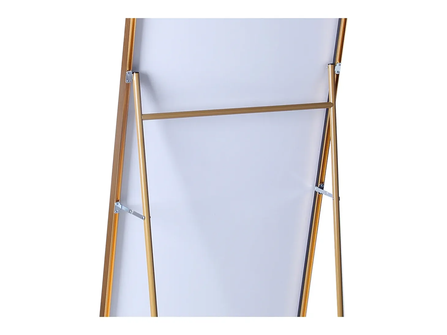Espejo de pie - Marco de metal - 180 x 80 cm - Rectangular - Para salón o vestidor - Dorado