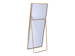 Espejo de pie - Marco de metal - 180 x 80 cm - Rectangular - Para salón o vestidor - Dorado