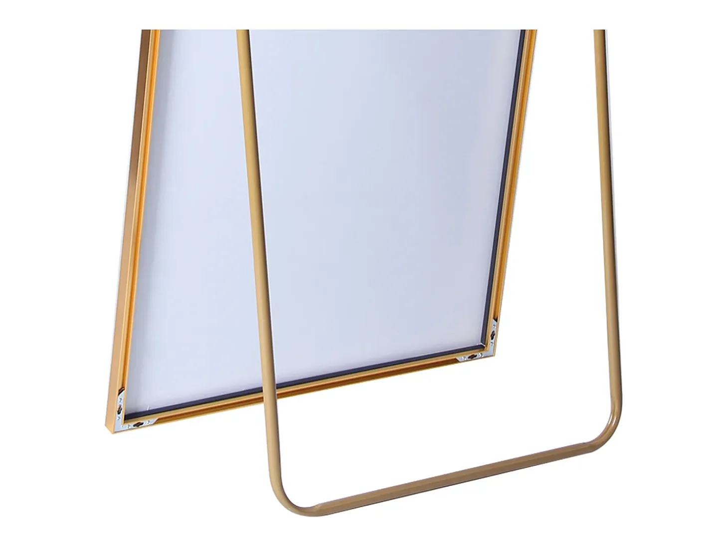 Espejo de pie - Marco de metal - 180 x 80 cm - Rectangular - Para salón o vestidor - Dorado