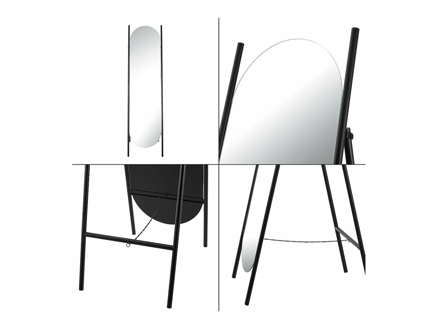 Espejo de pie 150 x 41 x 60 cm negro 03_0007972