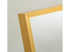 Espejo de pie de 150 x 40 cm, marco de aluminio dorado, espejo de pared moderno para colocar de pie o colgar