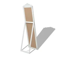 Espejo de pie estilo barroco 160x40 cm Blanco