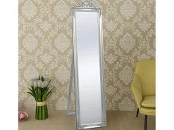 Espejo de pie estilo barroco 160x40 cm Plata