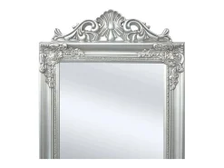 Espejo de pie estilo barroco 160x40 cm Plata
