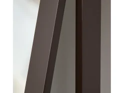 Espejo de pie inclinable, marco de MDF, acabado café, fácil mantenimiento (47x46x148cm)