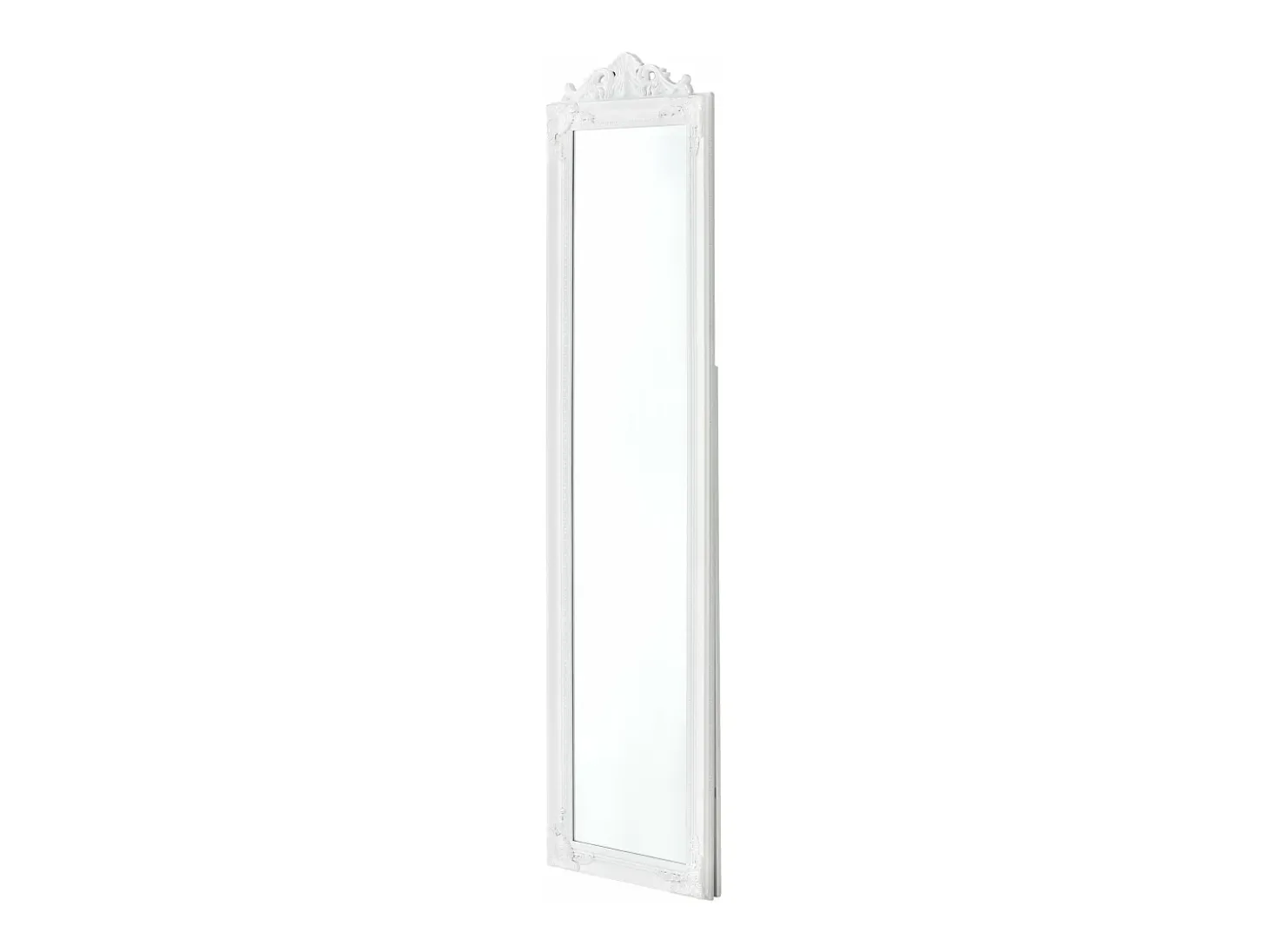Espejo de pie inclinable 160 x 40 cm blanco mate 03_0007961